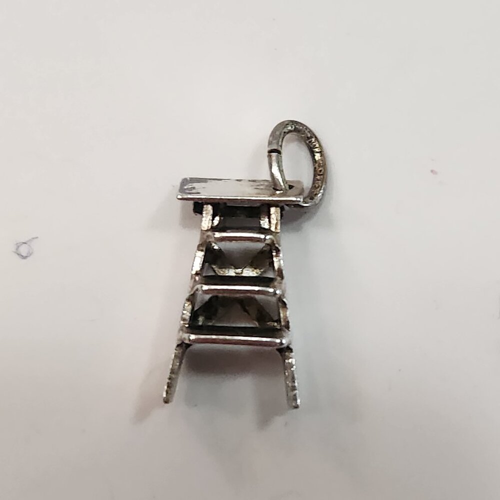 Vintage Sterling Silver 3D Hinged Folding Ladder Charm